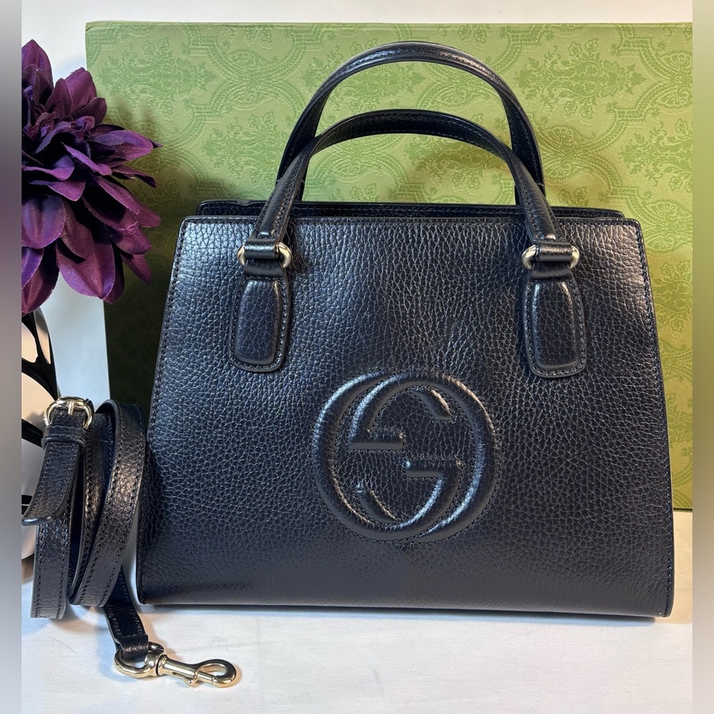 Gucci Soho Black Top Handle Crossbody